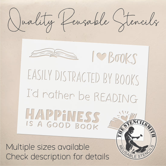 8735 Book Lovers Collection Sheet Stencil