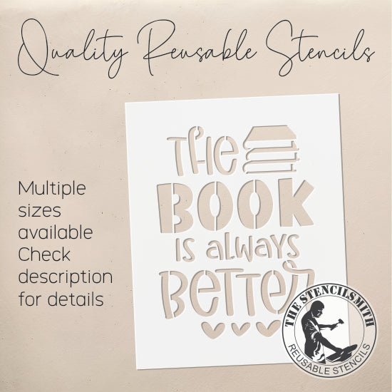8739 The Book Is Always Better Stencil