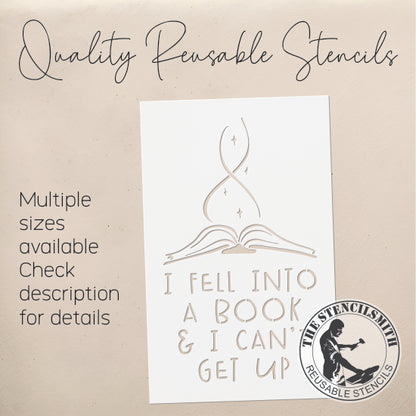 8740 I Fell Into A Book Stencil