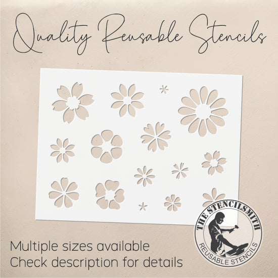 8745 - Flowers Stencil - The Stencilsmith