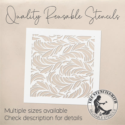 8756 - Decorative Feather Background Stencil