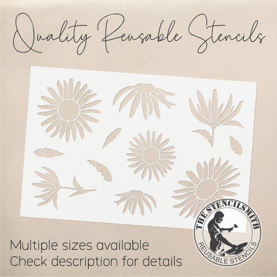 8761 - Daisies Stencil - The Stencilsmith