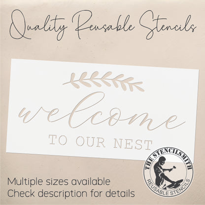 8783 - Welcome To Our Nest Stencil