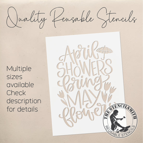 8787 - April Showers Bring May Flowers stencil