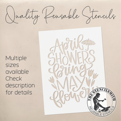 8787 - April Showers Bring May Flowers stencil