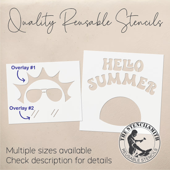 8842 Hello Summer Stencil