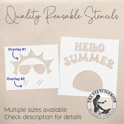 8842 Hello Summer Stencil