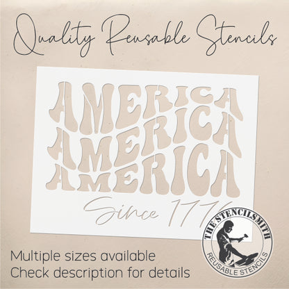 8843 America 1776 Stencil