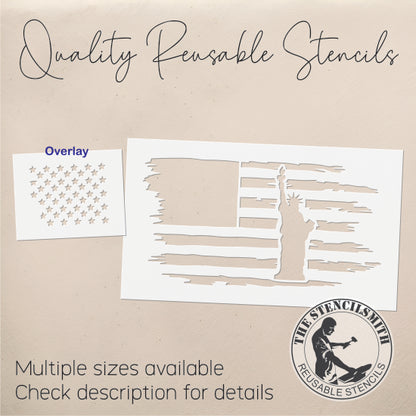 8846 Liberty Flag Stencil