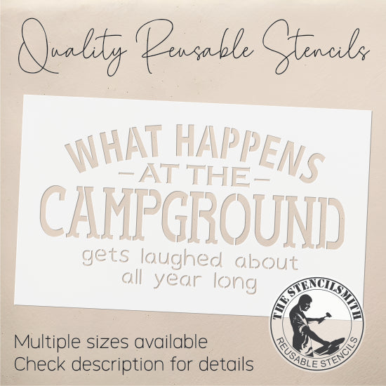 8851 What happens at the campground stencil