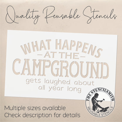 8851 What happens at the campground stencil