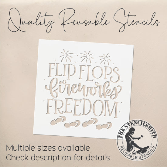 8853 Flip Flops Fireworks Stencil