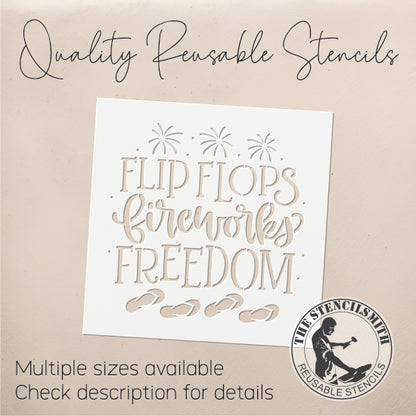 8853 Flip Flops Fireworks Stencil