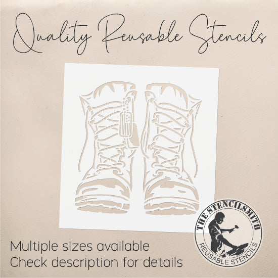 8863 - military boots stencil