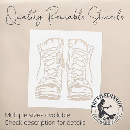 8863 - military boots stencil