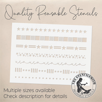 8875 patriotic borders stencil