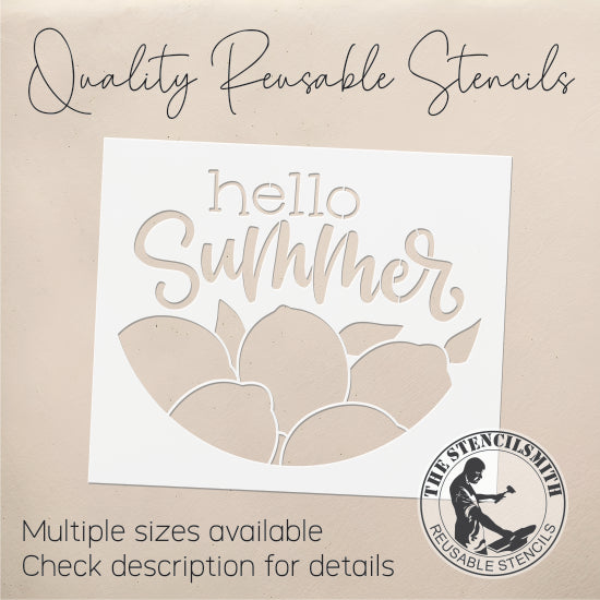 8887 Hello Summer Lemon Stencil