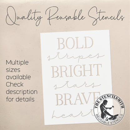 8888 Bold stripes stencil