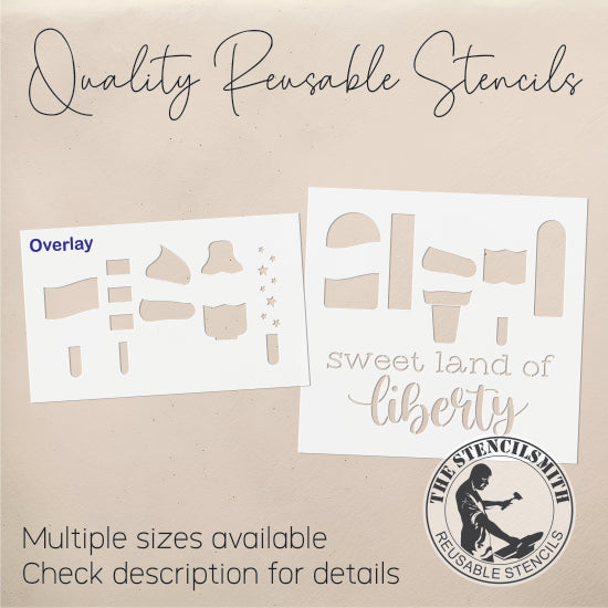 8889 Sweet Land Of Liberty Popsicle Stencil