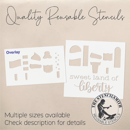 8889 Sweet Land Of Liberty Popsicle Stencil