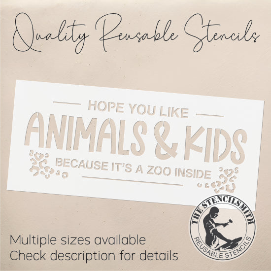 8904 Hope you like animals & kids stencil