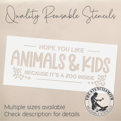 8904 Hope you like animals & kids stencil