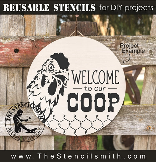 8915 welcome to our coop stencil - The Stencilsmith