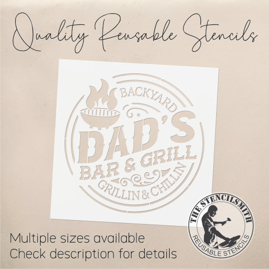 8923 Dad's Bar & Grill Stencil