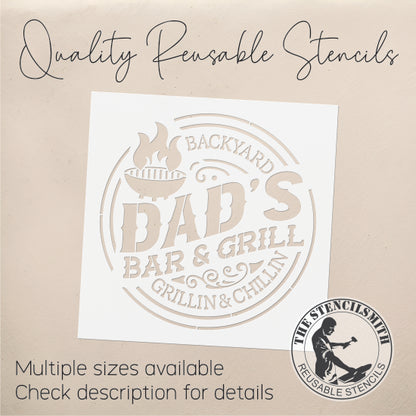 8923 Dad's Bar & Grill Stencil
