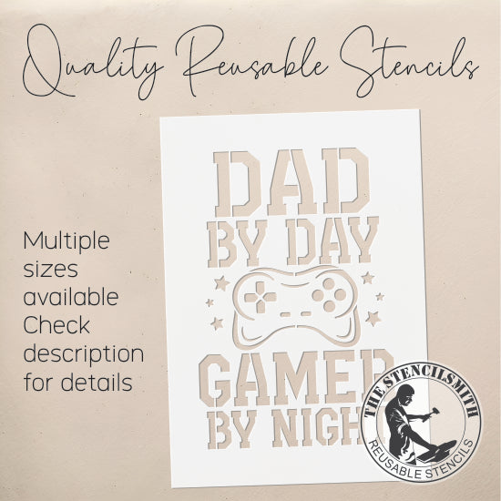 8925 Dad gamer stencil