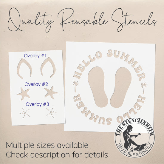 8930 Hello Summer Flip Flop Stencil