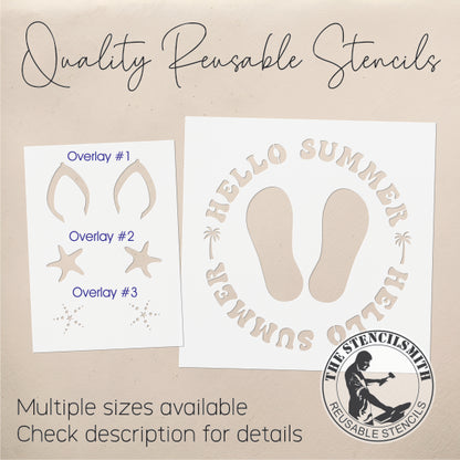 8930 Hello Summer Flip Flop Stencil