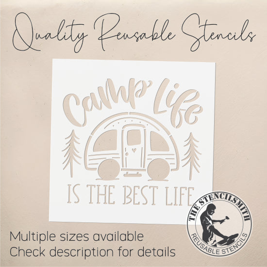 8933 Camp Life stencil