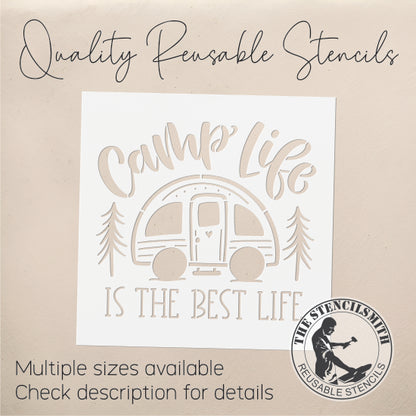 8933 Camp Life stencil