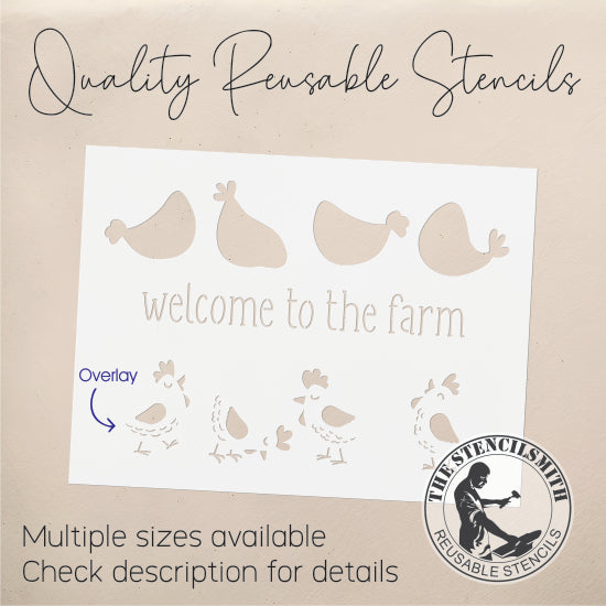 8936 Welcome to the Farm chicken stencil