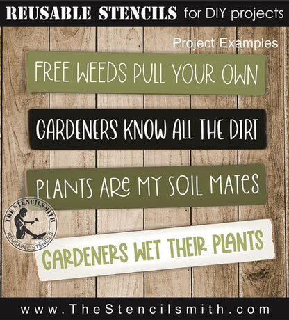 8941 Garden Phrase Collection stencil - The Stencilsmith