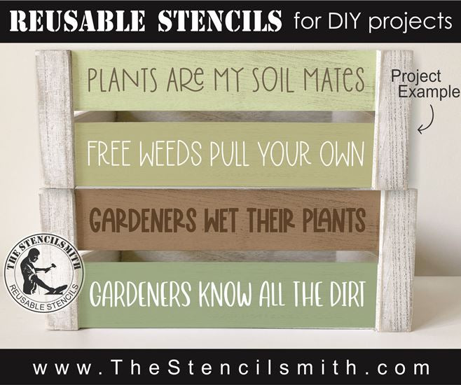 8941 Garden Phrase Collection stencil - The Stencilsmith