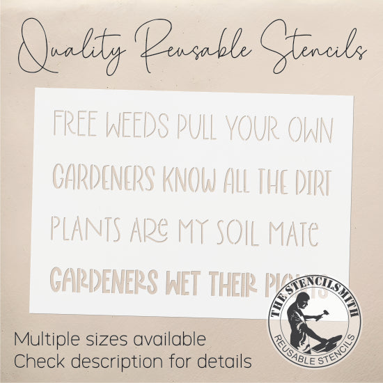 8941 Garden Phrase Collection stencil