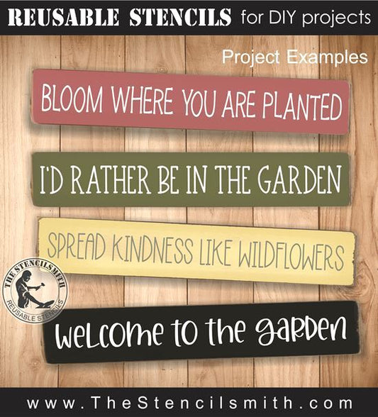8942 Garden Phrase Collection stencil - The Stencilsmith