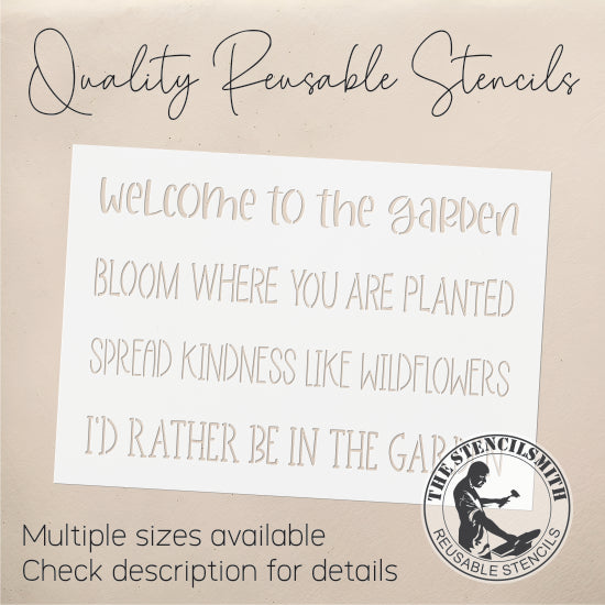 8942 Garden Phrase Collection stencil