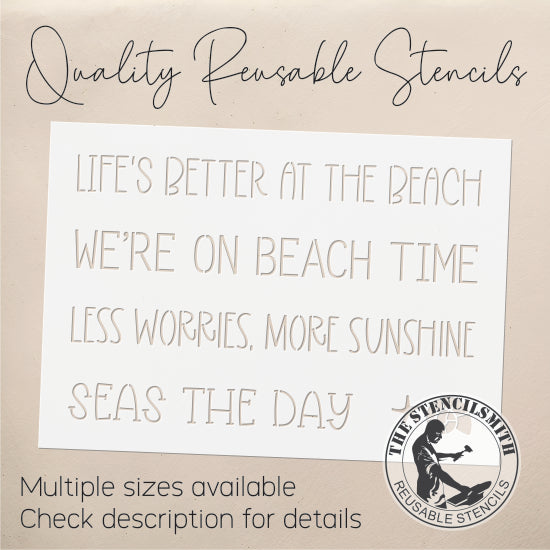 8944 Beach Phrase Collection stencil