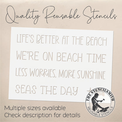 8944 Beach Phrase Collection stencil