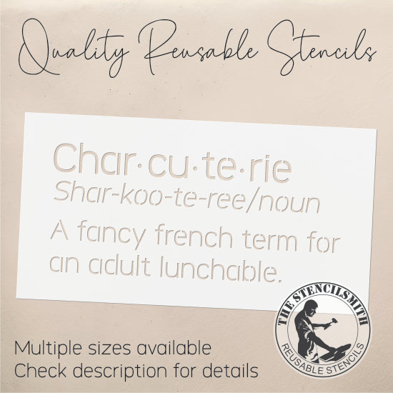 8949 Charcuterie definition stencil