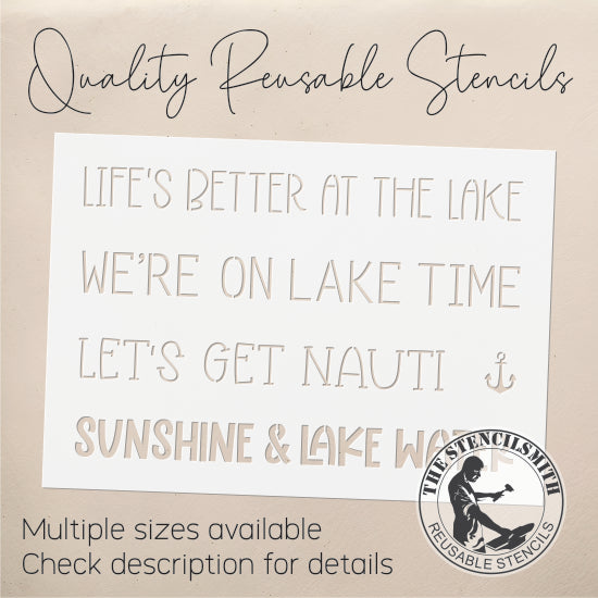 8954 Lake Phrase Collection stencil