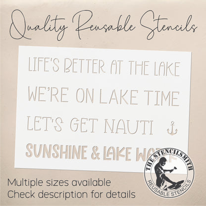 8954 Lake Phrase Collection stencil