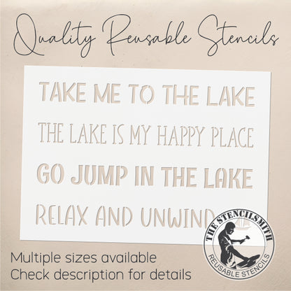 8956 Lake Phrase Collection stencil