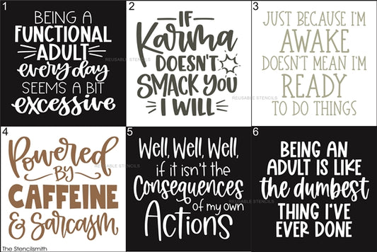 8968 Sarcastic stencils - The Stencilsmith
