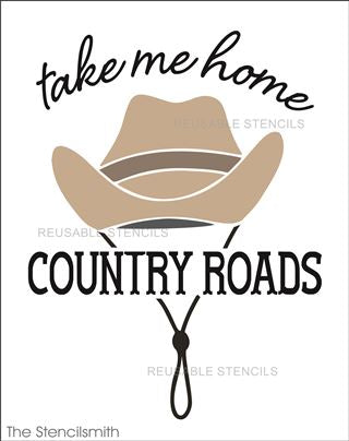 8977 Country Roads Stencil - The Stencilsmith