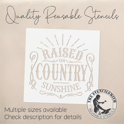8979 Raised on Country Sunshine Stencil