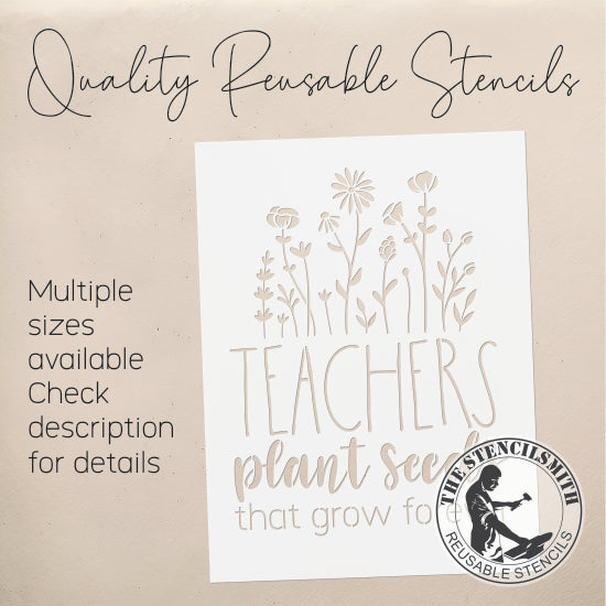9000 Teachers Plant Seeds stencil